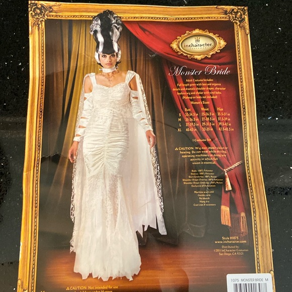 Halloween Dresses & Skirts - Monster Bride of Frankenstein Costume Sexy Dress, Choker & Wig
